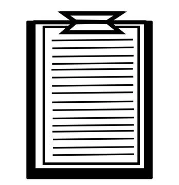 Exam board black and white design Stock Illustration
