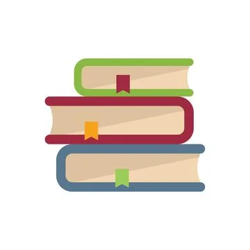 Exam book stack icon flat vector. Final study イラスト素材