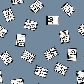 Exam chart optometry vision eye vector seamless pattern Stock Illustration
