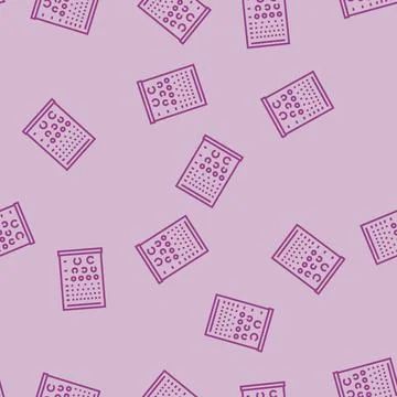 Exam chart optometry vision eye line seamless pattern Stock Illustration