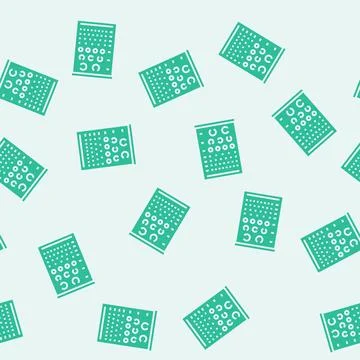 Exam chart optometry vision eye glyph seamless pattern Illustrazione stock