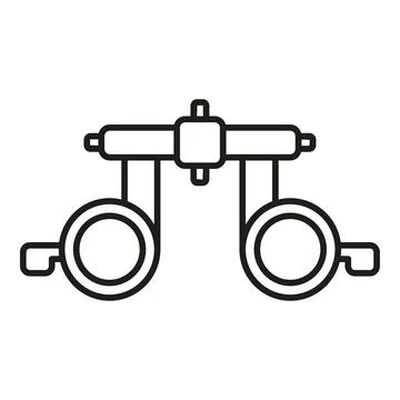 Exam device icon outline vector. Eye test Stock Illustration