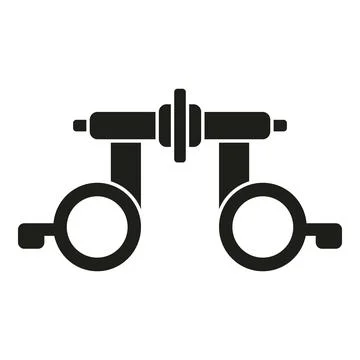 Exam device icon simple vector. Eye test Illustrazione stock