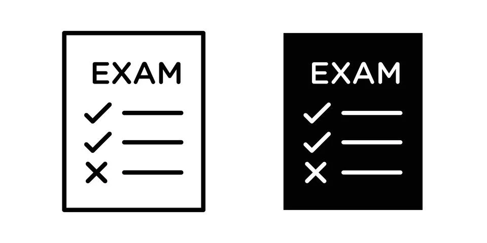 Exam icon concept. best for web design Stock Illustration