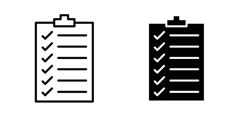 Exam icon for design projects and web UI Stock Illustration