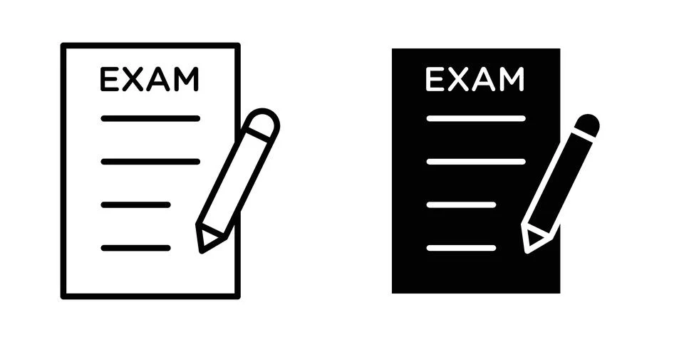 Exam icon graphic element. web icon set 스톡 일러스트
