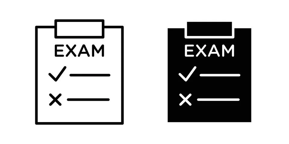 Exam icon vector design illustrations Stock Illustration