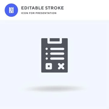 Exam icon vector, filled flat sign, solid pictogram isolated on white, logo i Stock Illustration