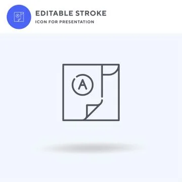 Exam icon vector, filled flat sign, solid pictogram isolated on white, logo Stock Illustration