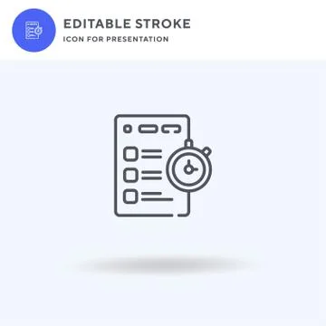 Exam icon vector, filled flat sign, solid pictogram isolated on white, logo Stock Illustration