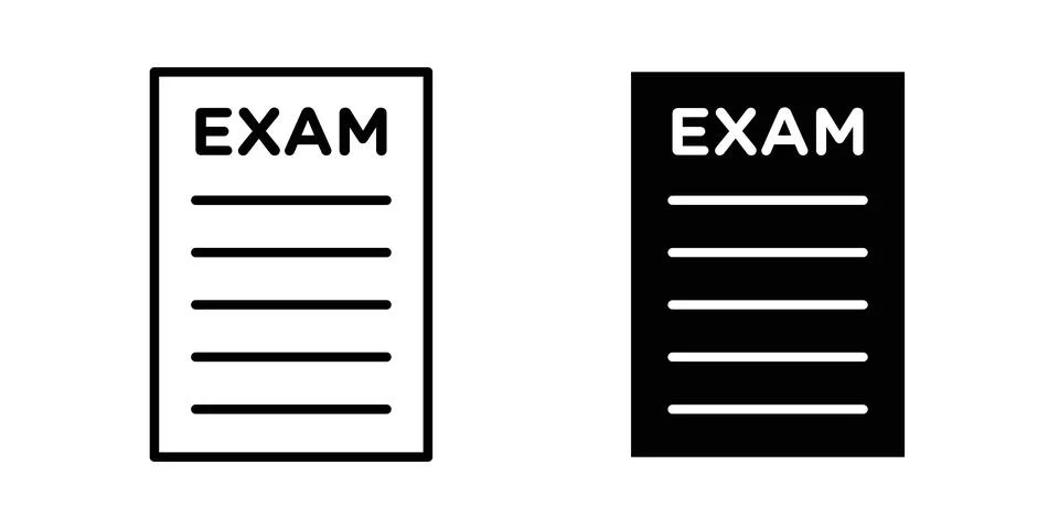 Exam icon vector symbol graphics Stock Illustration