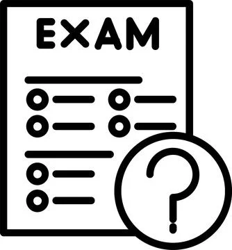 Exam Line Icon Design Stock Illustration