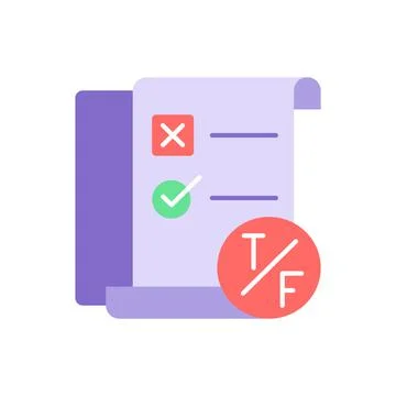 Exam paper results vector flat color icon Illustrazione stock