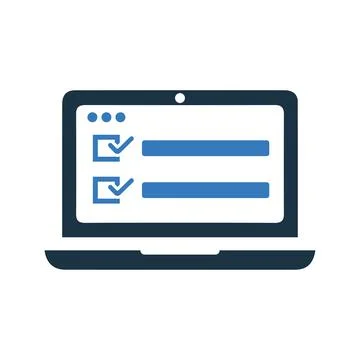 Exam, questionnaire icon. Editable vector logo. Stock Illustration