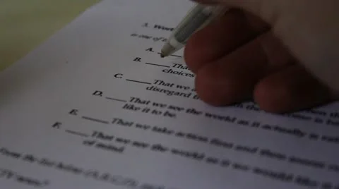 Exam questions Stock Footage 21242445