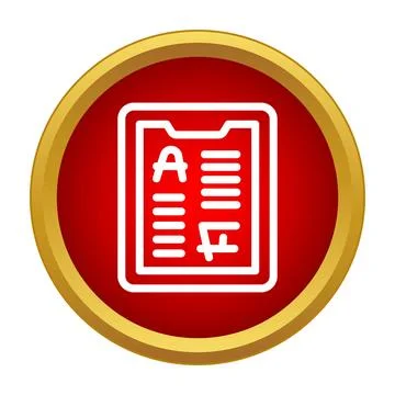 Exam results and test grades achievement icon Stock Illustration