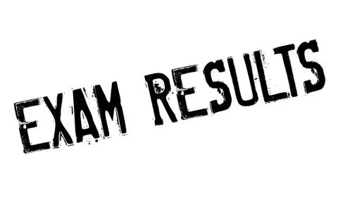 Exam Results rubber stamp Stock Illustration