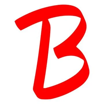 Exam score red marker symbol, grade result - B, good test result grade B letter Stock Illustration