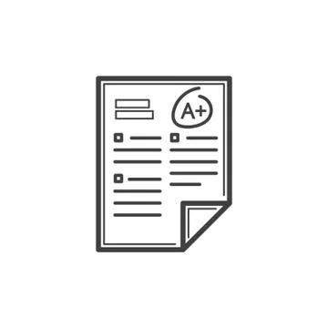Exam Sheet Stock Illustration