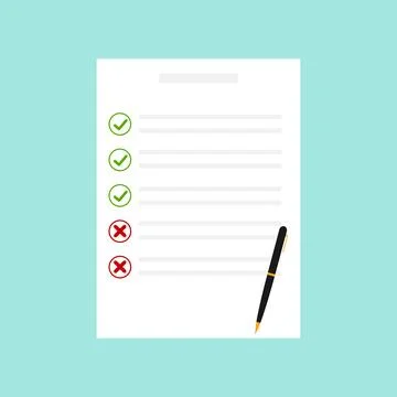 Exam sheet Stock Illustration