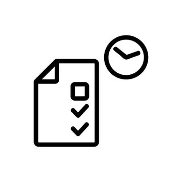 Exam test knowledge icon vector. Isolated contour symbol illustration Stock Illustration