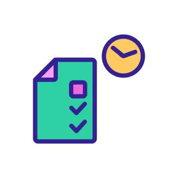 Exam test knowledge icon vector. Isolated contour symbol illustration Stock-Illustration