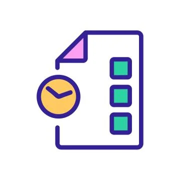 Exam test knowledge icon vector. Isolated contour symbol illustration Stock Illustration