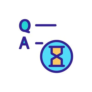 Exam test knowledge icon vector. Isolated contour symbol illustration Ilustración de archivo