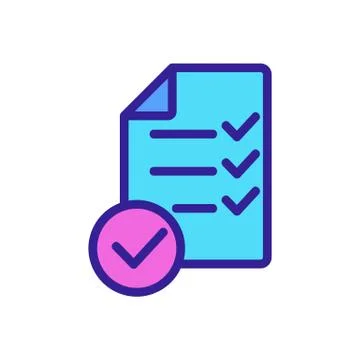 Exam test knowledge icon vector. Isolated contour symbol illustration Stock Illustration