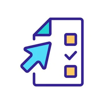 Exam test knowledge icon vector. Isolated contour symbol illustration Stock Illustration
