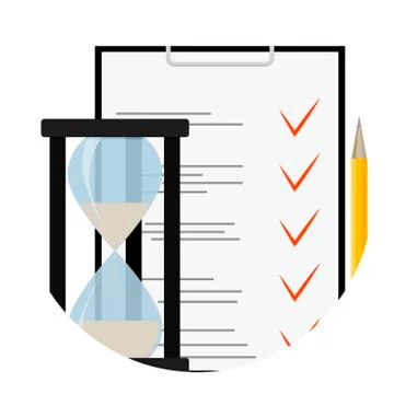 Exam test questionnaire icon Stock Illustration