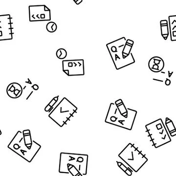 Exam Test Vector Seamless Pattern Stockillustratie
