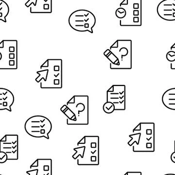 Exam Test Vector Seamless Pattern Illustrazione stock