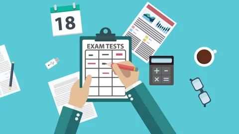 Exam Tests Hd Background Stock Footage 290398015