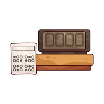 Exam timer illustration Stock Illustration
