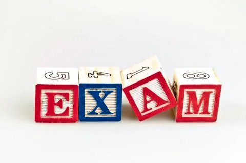Exam word 스톡 사진