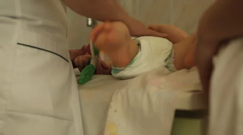 Examination of the child Stock Footage 41749837