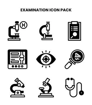 Examination DuoTone Graphics Icons Pack 스톡 일러스트