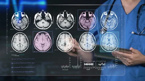  Examination With Medical Touch Screen  Stock Footage 210572491