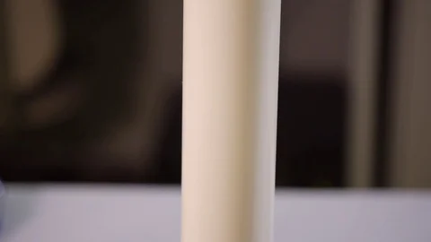Examination of milk, Analysis of milk in the laboratory, thermometer Stock Footage 75225098