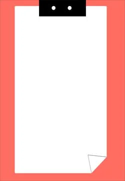 Examination pad with White paper vector - Art &amp; Illustration Illustrazione stock