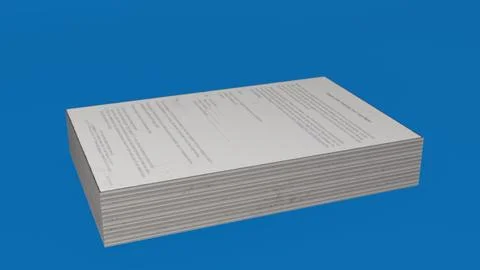 Examination Paper Stack with blue background Stock Illustration