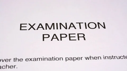 Examination question paper. School and education test and exam papers. Stock Footage 120466037