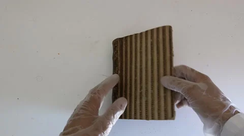 Examine a book with gloves - 4k Stock Footage 53474192