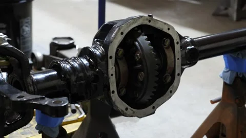 Examine vehicle differential assembly Stock Footage 311944235