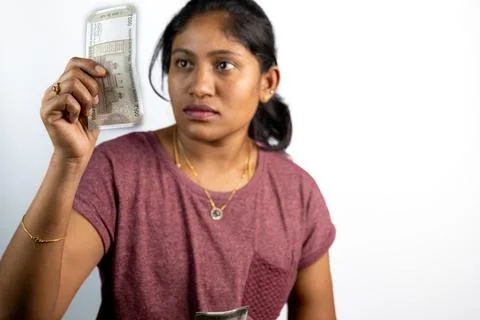 Examining 500 Rupees Stock Photos