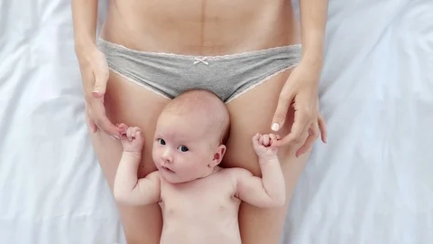 Examining c-cestion scar Stock Footage 104525864