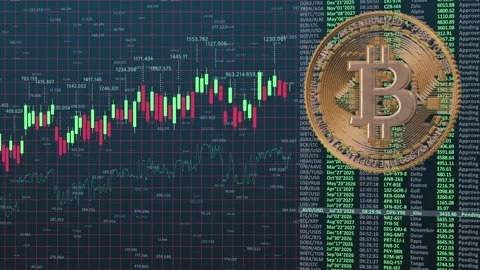 Examining Cryptocurrency Trends: An In-depth Look at Bitcoin Price Fluctuations Video stock 322724709
