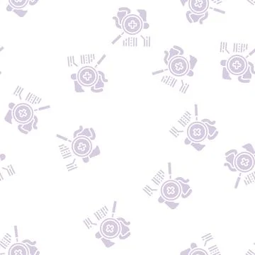 Examining digestion system glyph seamless pattern Stock Illustration
