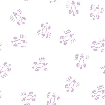 Examining genitourinary system glyph seamless pattern Ilustración de archivo